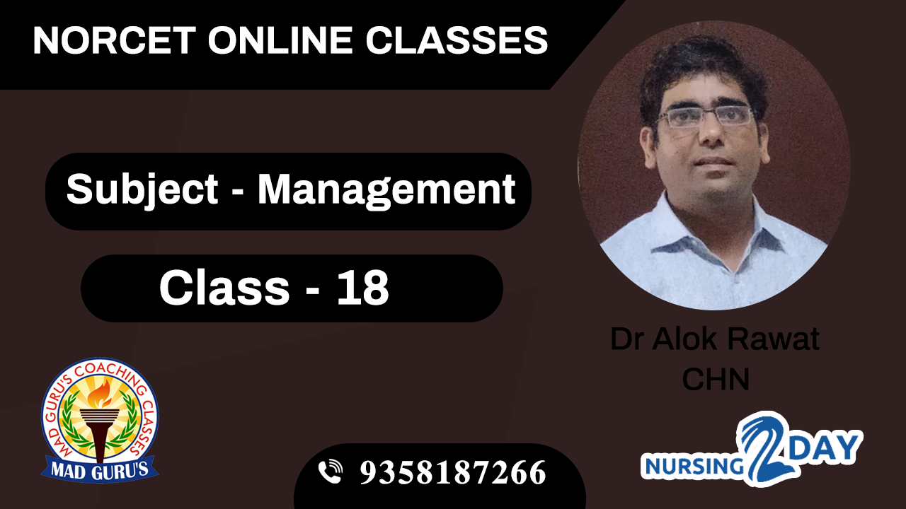 NORCET Management Class 18